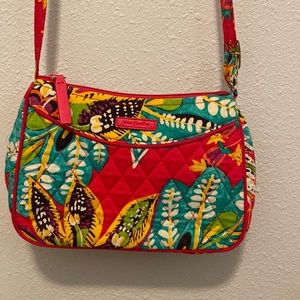 Vera Bradley Crossbody Purse Red Floral